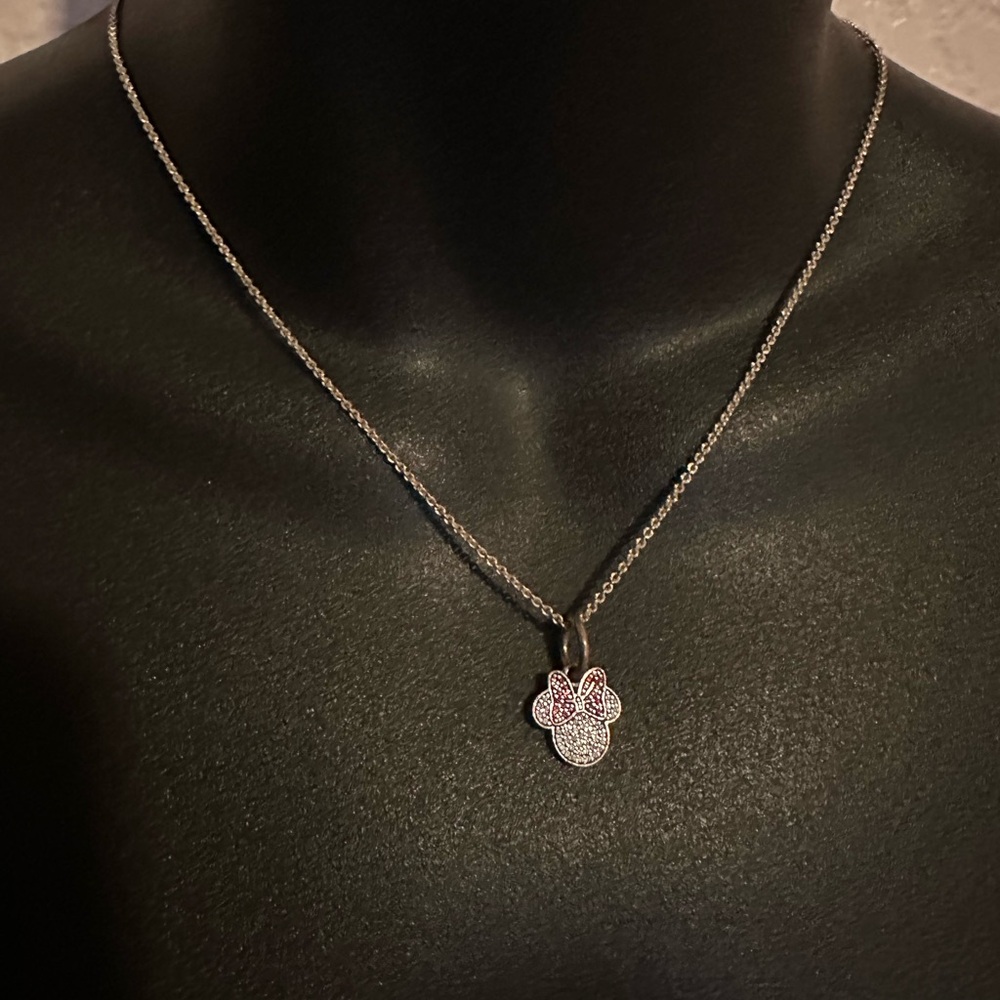 Pandora Disney Minnie Mouse Necklace Sterling Silver